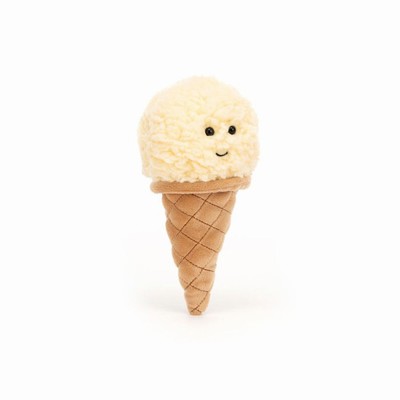 Jellycat Irresistible Ice Cream Vanilla UK | 71630LHSE